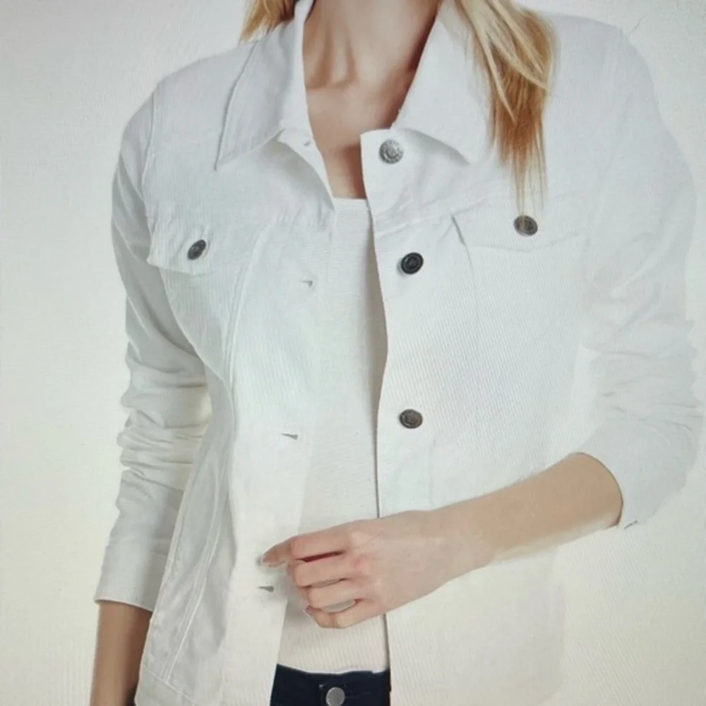 Lee Riders Classic Women's White Denim Jacket - Picture 7 of 9